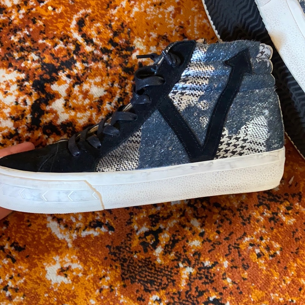 Vintage Havana High Top Blue Sparkle Sneakers